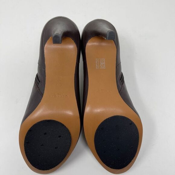 Coach Women's Seneca Heeled Ankle Booties Side Zip Brown Leather Size 7.5 B - Picture 9 of 13